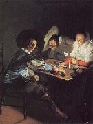 Judith leyster A Game of Tric-Trac painting